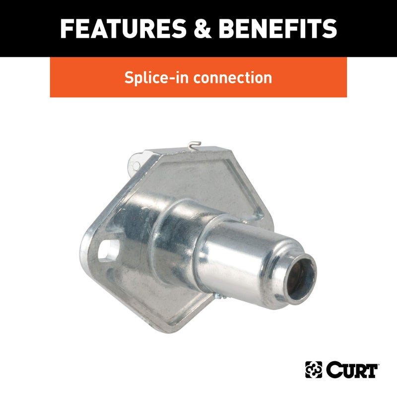 CURT 58090 Vehicle-Side 6-Pin Round Trailer Wiring Harness Socket - Image 4
